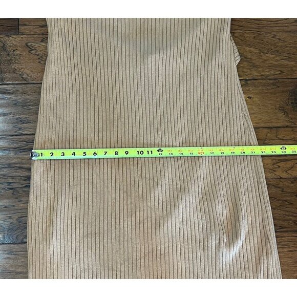 Sofia Vergara Dress Women's XXXL Tan Ribbed Midi Cut Out Back Opening 3X Plus - Picture 13 of 16